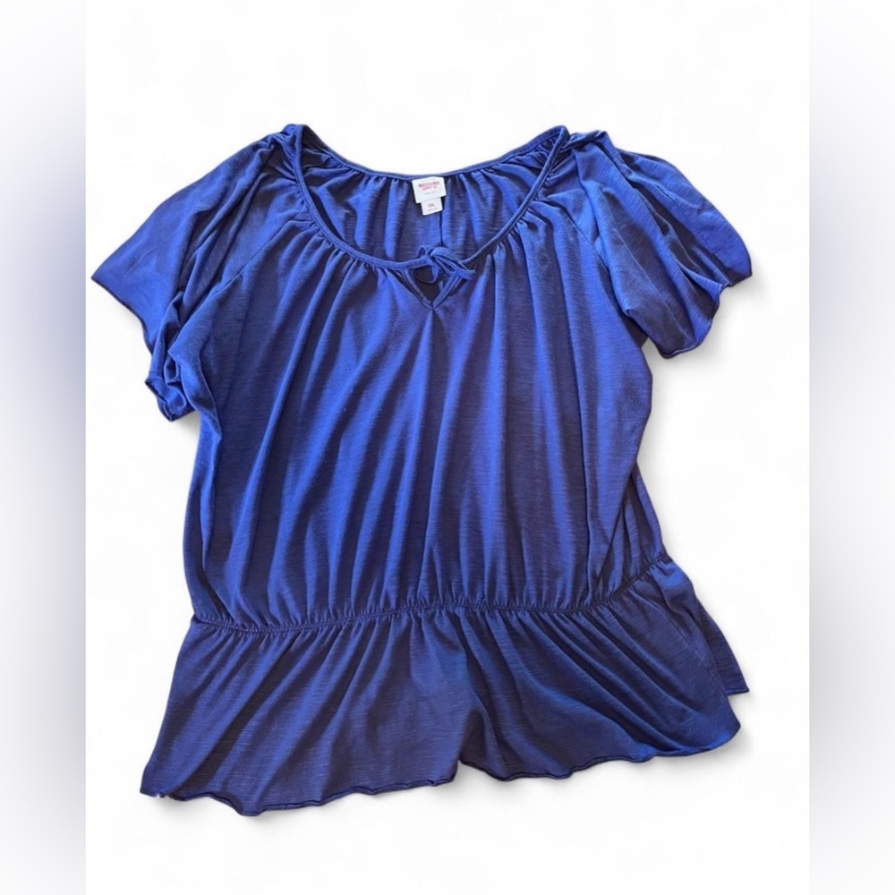 Mossimo Supply Co. Women’s Purple Peplum Blouse Size XL Spring Colorful Easter